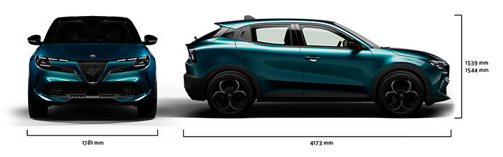 Alfa Romeo Junior - Junior Ibrida - Dimensions